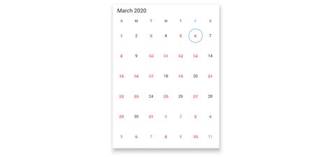 Date PICKER Flutter 的图像结果
