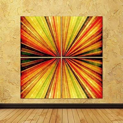 ArtzFolio Retro Image of Multicolor Sunbeams D4 Split Art Painting ...