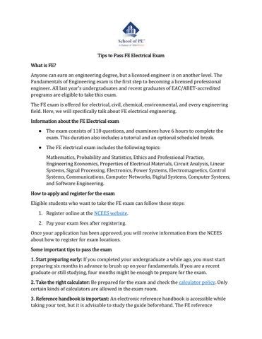 Image result for Fe Exam Application Example