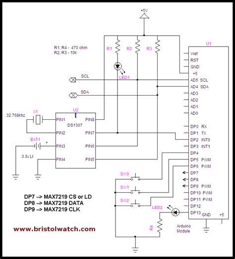 Image result for MAX7219 RTC DS1307 DHT11 LED Matrix Clock Arduino
