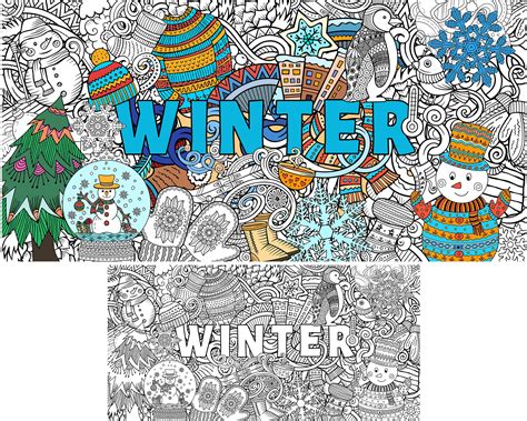 Buy Giant Mandala Coloring s Large winter DIY Drawing Coloring s Jumbo ...