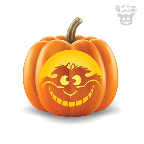 Cheshire Cat Pumpkin Stencil - Allthingshallows.com – AllThingsHallows