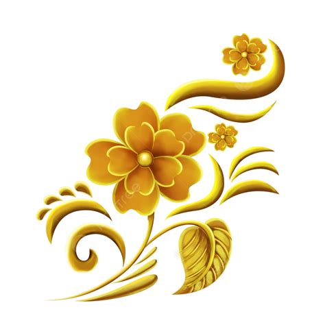 Golden Flower, Golden Flowers, Golden Flower Design, Golden PNG ...