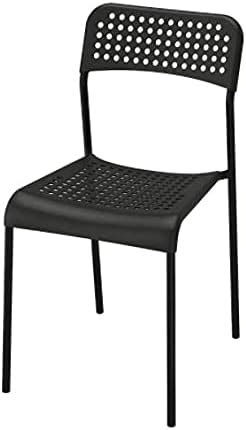 Ikea ADDE Plastic Chair with Back Rest for Indoor/Outdoor ( Black ...