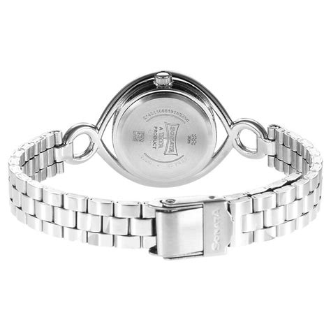 Sonata Alloys Blue Dial Women Watch With Stainless Steel Strap