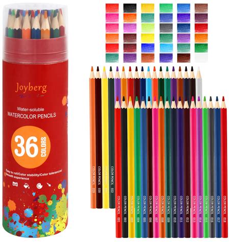 Buy 36-Color Watercolor Pencils, Water Color Pencils Set, Artist ...
