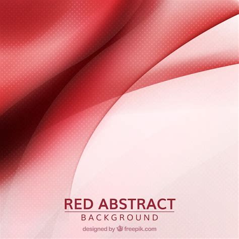 Red abstract background with wavy forms | Free Vector