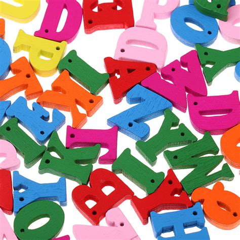 ⚡️Buy Maxbell 100 Pack DIY Wooden Alphabet Letters Wood Crafts for ...