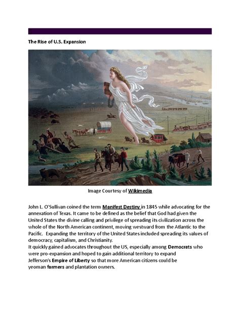 5.2 Manifest Destiny - 🀀 The Rise of U. Expansion Image Courtesy of ...