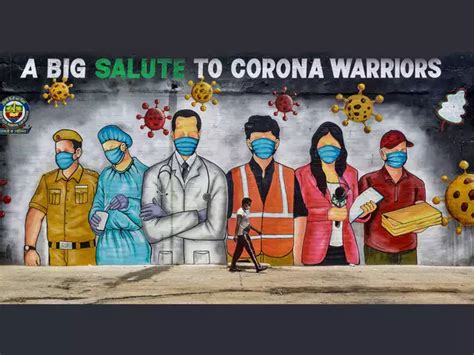Coronavirus pandemic inspires the art of graffiti in India - Saluting ...