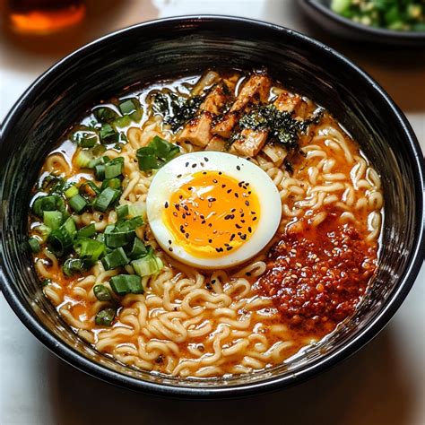 Creamy Buldak Ramen with Soft-Boiled Egg