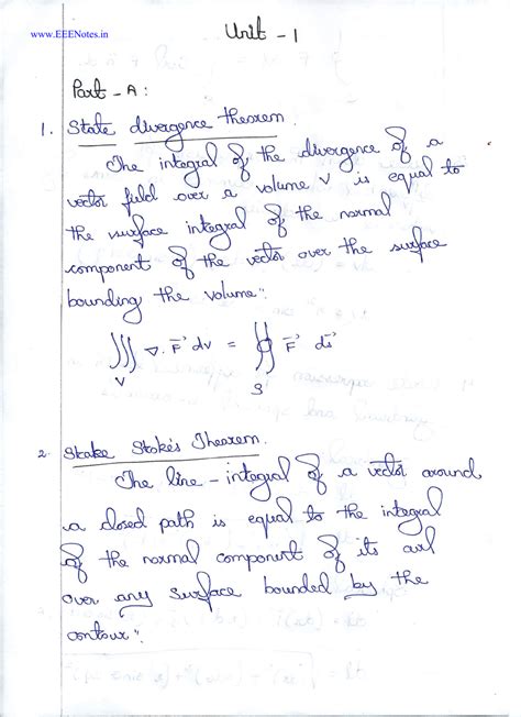 Electromagnetic Theory - Unit 1 - Solved Answers ~ Vidyarthiplus (V+ ...