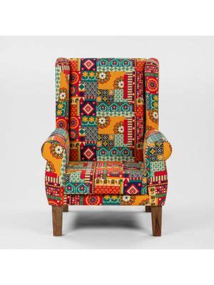 Buy Chumbak The Begum Wing Chair -Floral Swirls Online