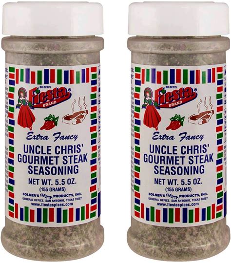 Amazon.com : Bolner's Fiesta Extra Fancy Uncle Chris Steak Seasoning, 5 ...