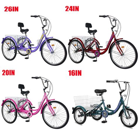 Buy మోఫోటో 202426 అంగుళాలు 3 వీల్ కార్గో బైక్ 7 స్పీడ్ ట్రైక్స్, బిగ్ ...