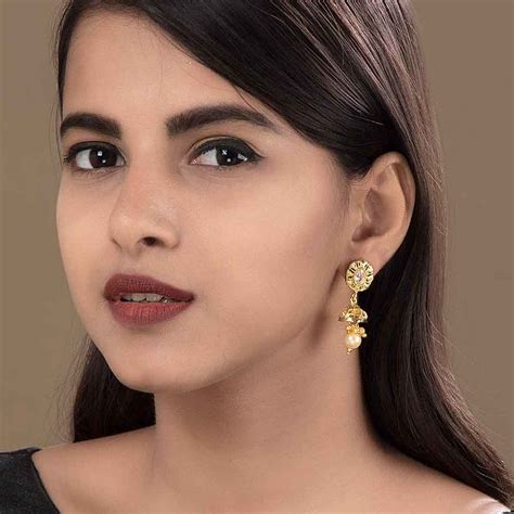 Designer Golden Earrings For You – VOYLLA