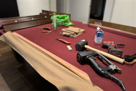 Installing Pool Table Felt 的图像结果