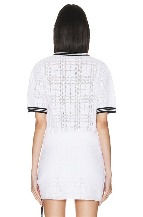Burberry Elenora Polo Shirt in White | FWRD