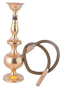 Shiv Shakti Arts® Hand Crafted Brass Hookah Mughal Design with Pipe for ...
