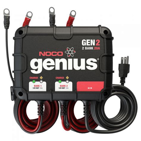 NOCO Genius 12 Volt 20 Amp Charger | 2 Bank Battery Charger