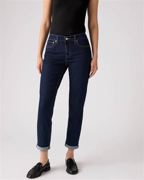 Boyfriend Mid-rise Women's Jeans - Dark Wash | Levi's® US