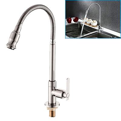 Single Handle Flexible Swivel Kitchen Faucet, Cold India | Ubuy