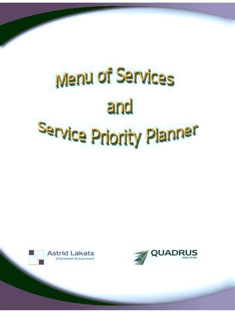 Image result for Service Menu Chart