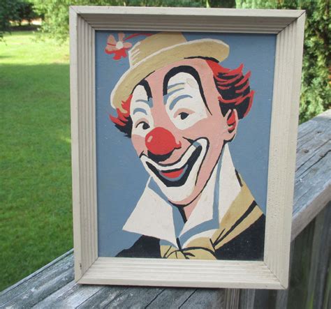 Vintage Mid Century Happy Clown Paint by Number--Creepy Clown PBN--Sand ...