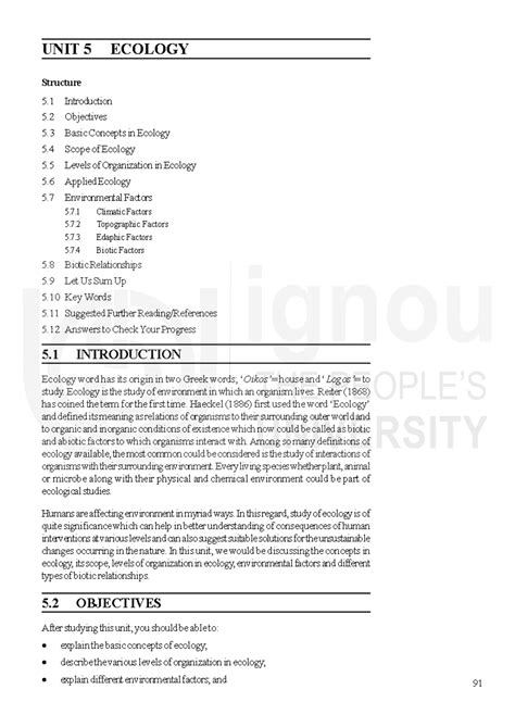 Unit 5: Fundamentals of Ecology Overview and Key Concepts - Studocu