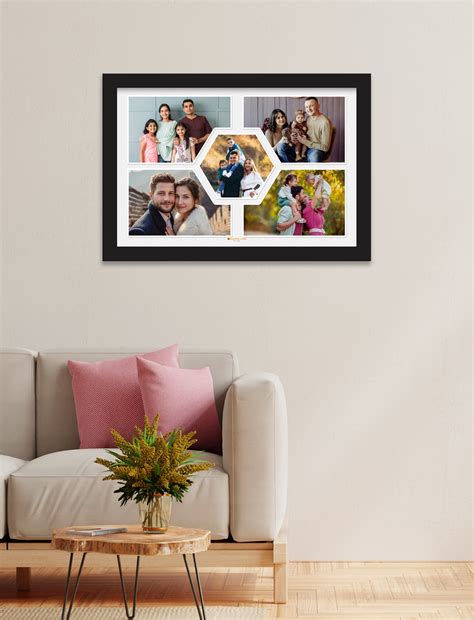 5 photos collage frame Personalised Photo Collage Black Frame Custom p