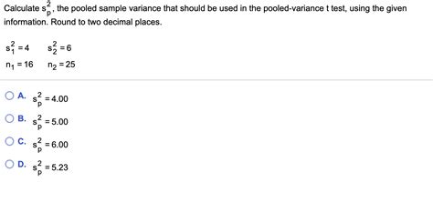 Image result for Pooled Variance with Two Means Example