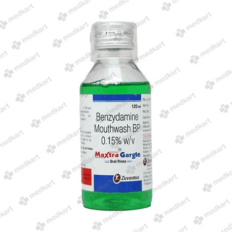 MAXTRA GARGLE 120 ML : View Price, Combination and Alternatives | Medkart