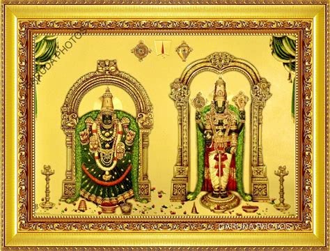 Buy Garuda photos - GOLD FOIL Lord God Tirupati Balaji with Padmavati ...