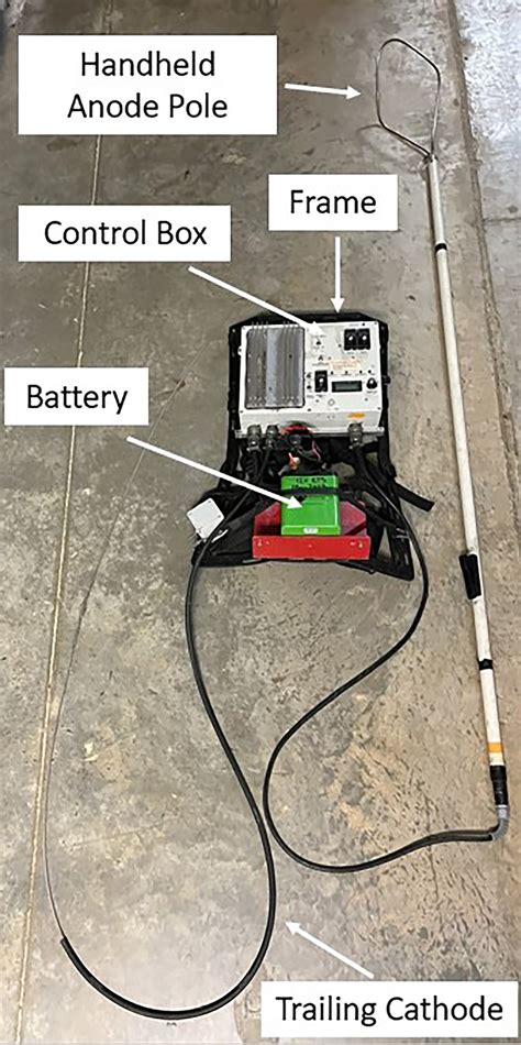 A) Entire backpack with both electrodes and battery | FWS.gov