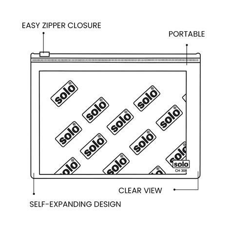 Document Bag-Zipper Closure - SCOOBOO - Solo