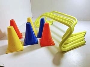ISHAN SPORTS PVC Tube Built Agility 6 Inches Hurdles and Marker Cone ...