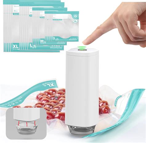 Amazon.com: 25 PCS Electric Vacuum Sealer, Sous Vide Bags, Portable ...