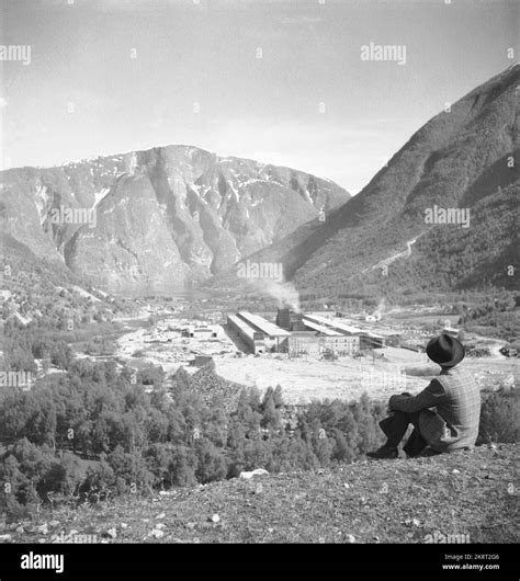 Årdal. Årdal works where aluminum is produced in the electrolysis halls ...