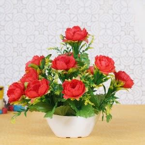Dekorly Artificial Flowers, Plastic Faux for Bathroom Home Office Decor ...