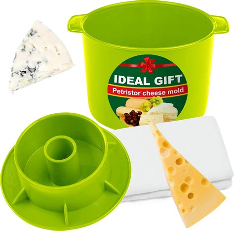 Amazon.com: Cheese Mold for Cheese Making Cheese with Follower 1/2 gal Green - Cheesemaking ...