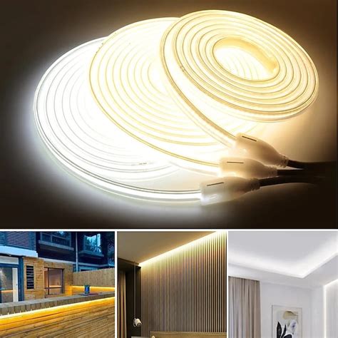 1m 2m 3M Flexible LED-Lichtleisten 288/ LEDs COB 8mm 1 Stück Warmweiß ...