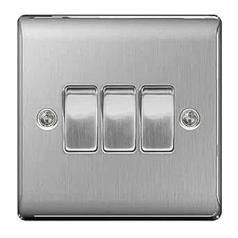 BG Nexus NBS Range Brushed Steel Switches & Sockets - Full Range of ...
