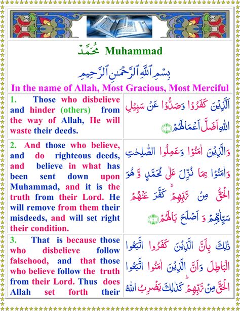 Surah Muhammad (English) - Quran o Sunnat