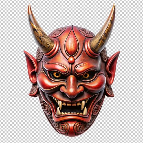 Oni mask on transparent background | Premium AI-generated PSD