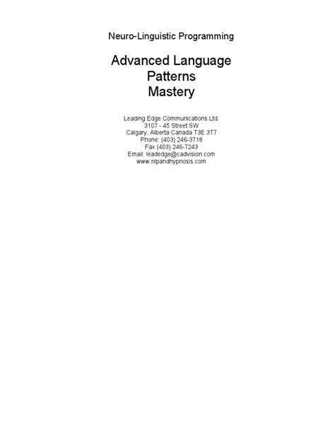 Image result for Language Patterns Examples NLP