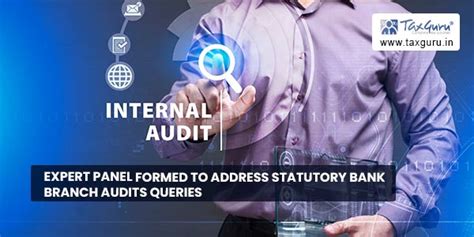 Expert panel formed to address statutory bank branch audits queries