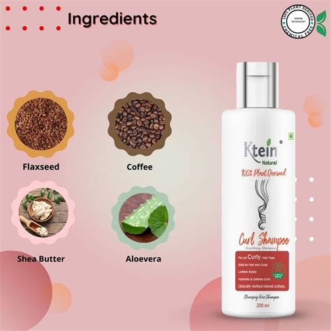Ktein 100% Plant Derived Natural Curl Shampoo & Conditioner Combo - 20 ...