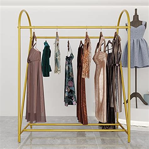 Metal Garment Rack,Heavy Duty Gold Clothing Rack for India | Ubuy