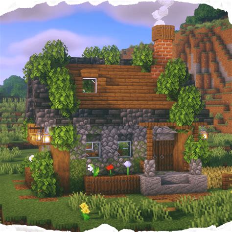 Cute Cottagecore Minecraft House Tutorial 的图像结果