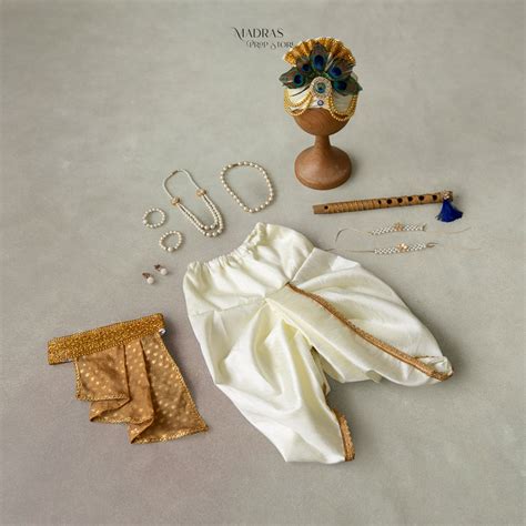 9 pcs Krishna Outfit - Cream | 8 to 15 Months – Madras Prop Store